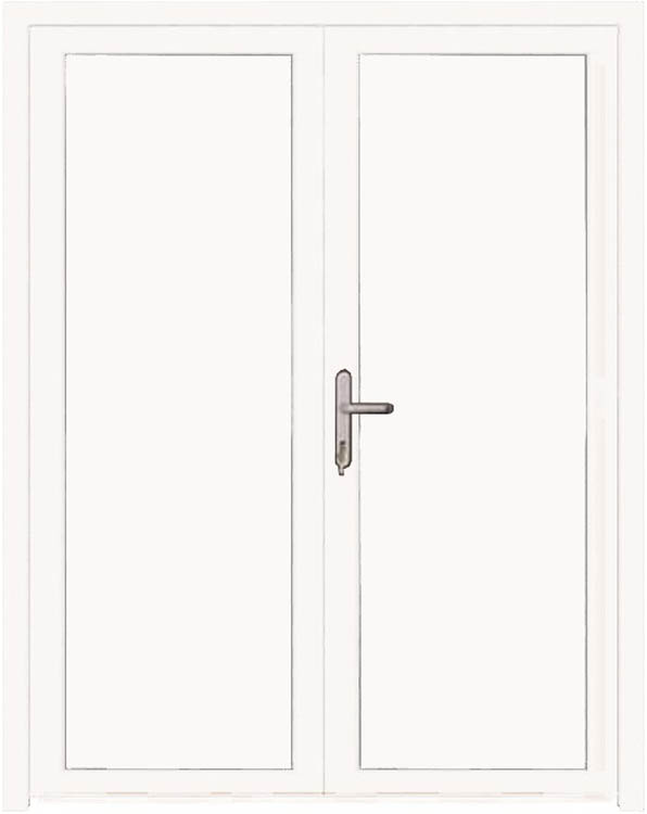 Porte ext. PVC blanc panneaux plein 1800x2100mm G