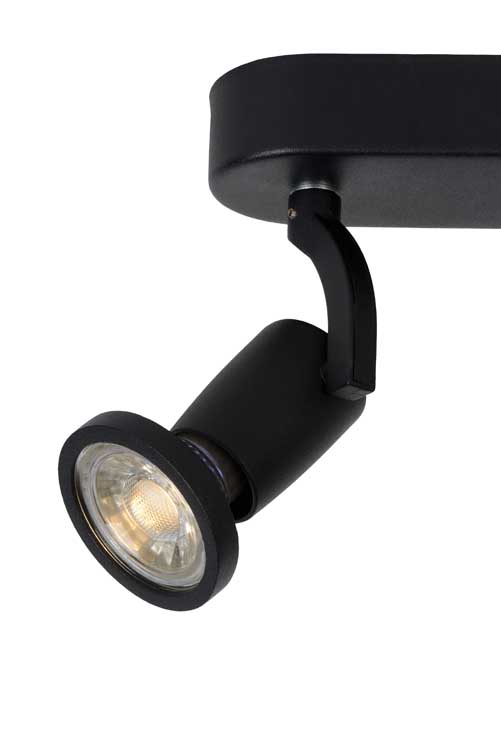 Lucide JASTER-LED - Plafondspot - LED - GU10 - 2x5W 2700K - Zwart