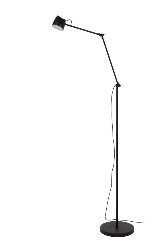 Lucide MILNE - Vloerlamp - LED Dimb. - 1x8W 2700K - Zwart