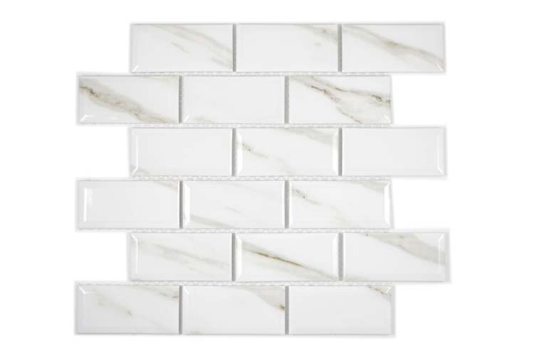 Mosaïque Metro calacatta blanche 29,5 x 29,1 cm