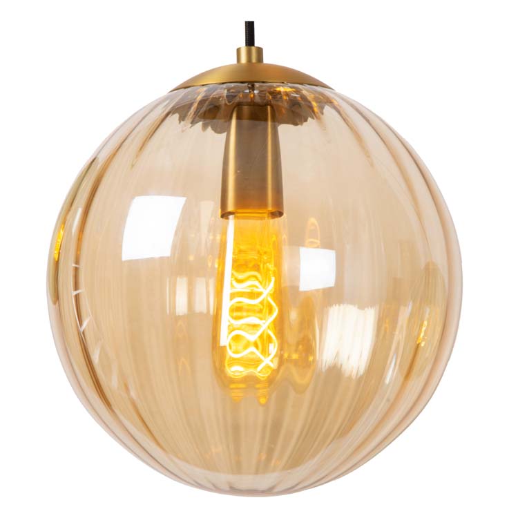 Lucide MONSARAZ - Suspension - Ø 25 cm - 1xE27 - Ambre