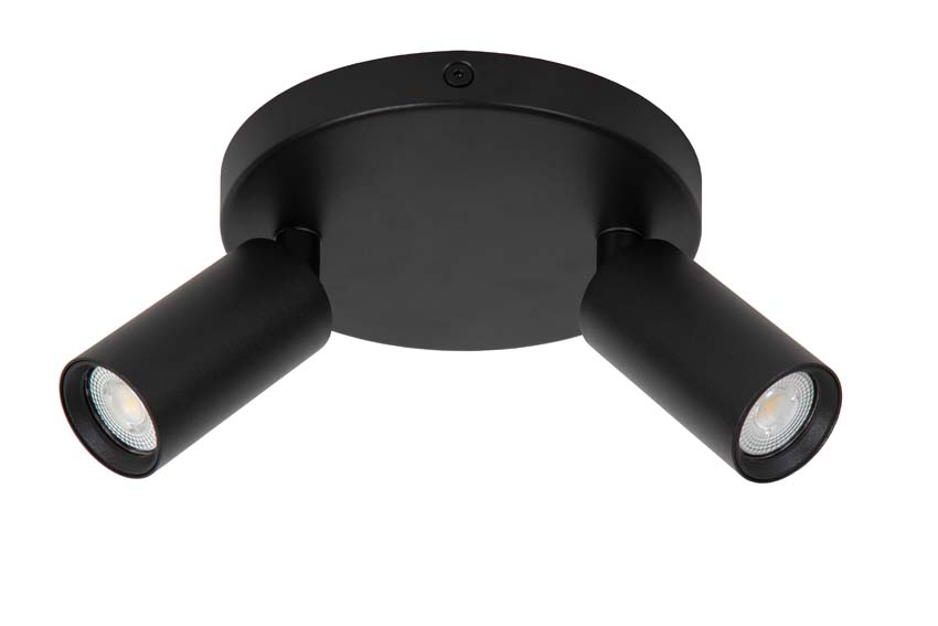 Lucide RITMO - Spot plafond - Ø 15 cm - 2xGU10 (MR11) - Noir