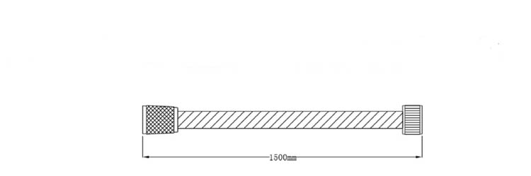 Doucheslang 150 cm wit kunststof