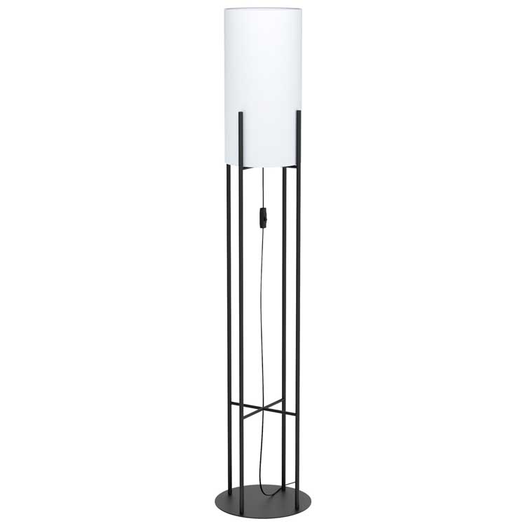 Eglo GLASTONBURY - Staanlamp - E27 - 1X60W - Zwart