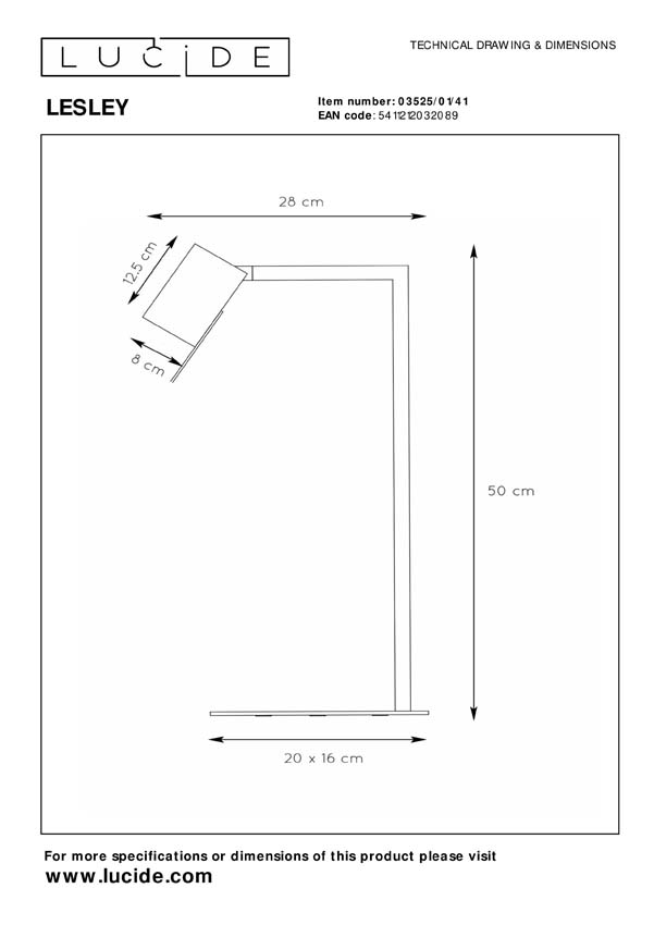 LESLEY - Bureaulamp - 1xGU10 - Taupe