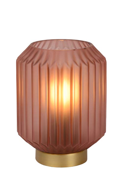 Lampe de table - Ø 13 cm - 1xE14 - Rose