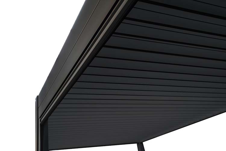 Screen antraciet voor pergola Solimar B300xH250cm