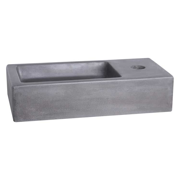 Lave-mains Raf 38,5x18,5x9,5cm gris foncé béton