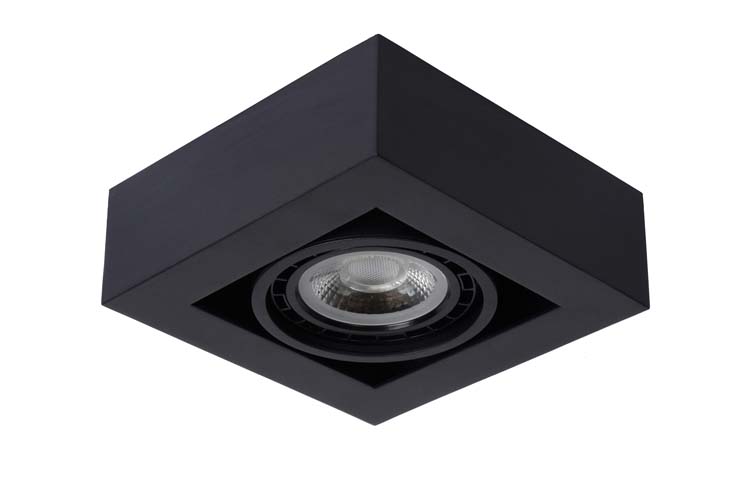 ZEFIX Plafondspot 1x  Gu10/12W DTW Zwart