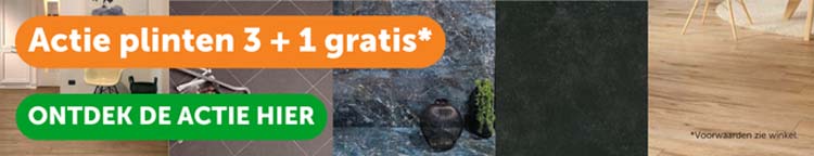 Actie plinten 3 + 1 gratis*