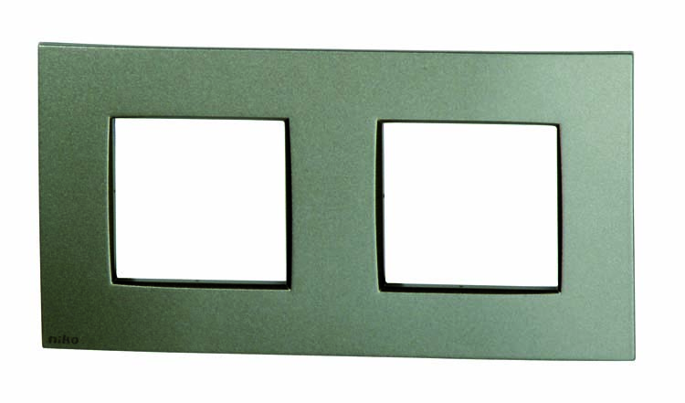 Plaque 2x horizontal intense bronze