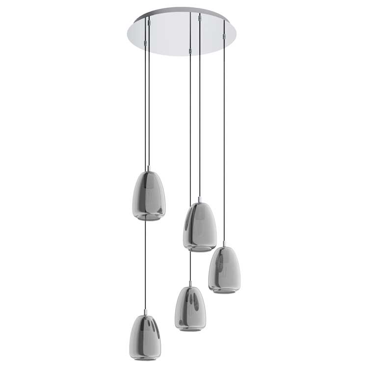 Eglo ALOBRASE - Lampe suspension - E27 - 5X40W - Chrome