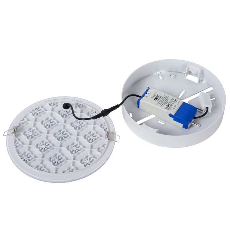 Lucide CERES-LED - Plafonnière Badkamer - Ø 21,5 cm - LED Dimb. - 1x30W 3000K - IP44 - Wit