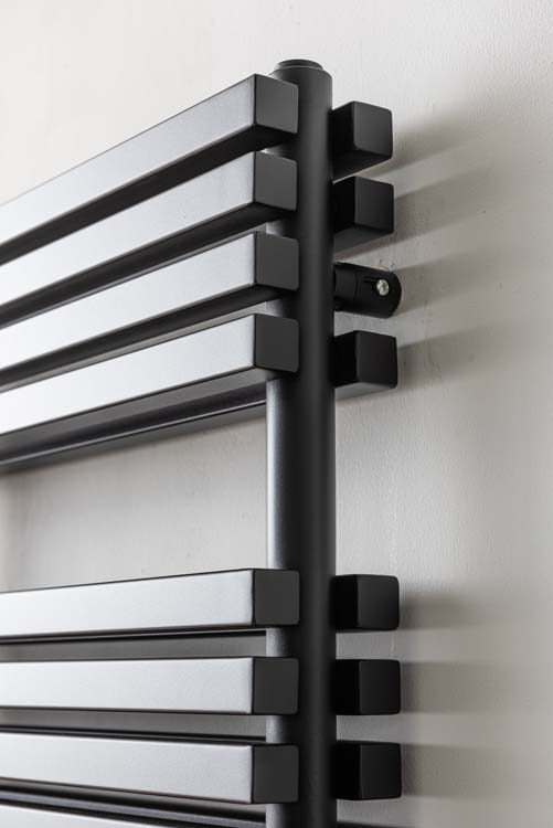 Radiateur sèche-serviette Dania double noir mat 181,5 x 60 cm 2286 Watt