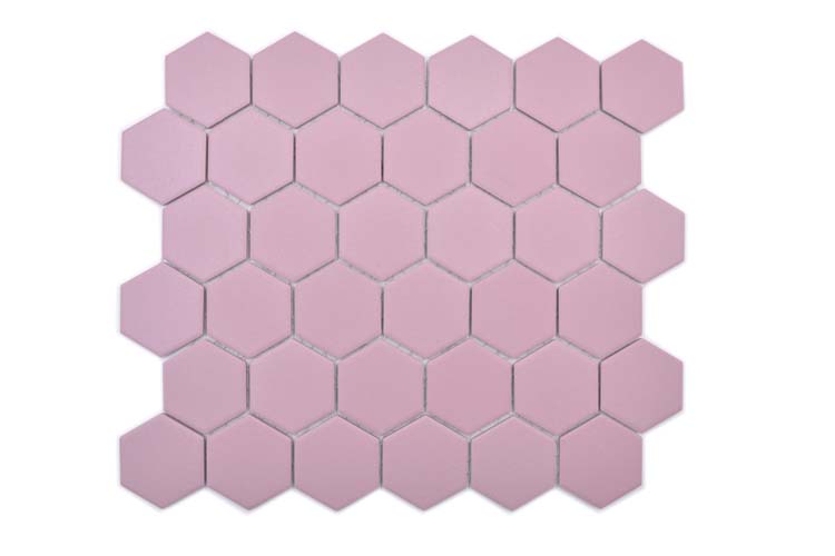 Mozaïek hexagon oudroze 32,5 x 28,1 cm