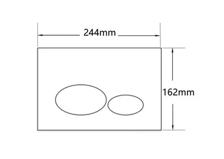 Plaque de commande Kody pour Geberit UP320 canon fusil