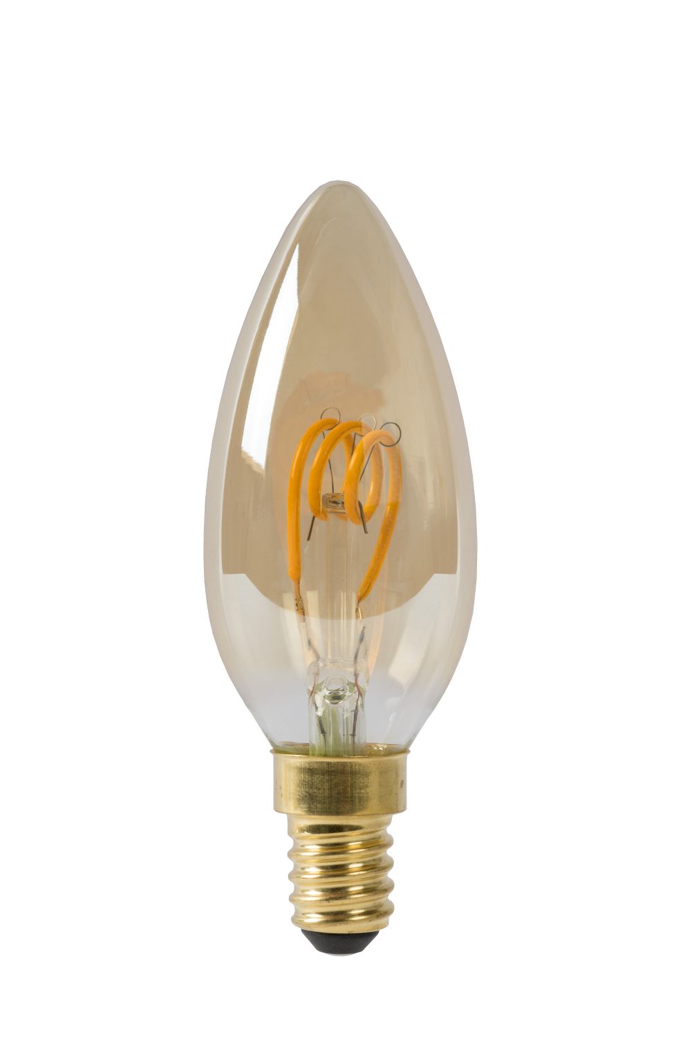 LED Bulb - Filament lamp - Ø 3,5 cm - Dimb - E14 - 1x3W - Amber