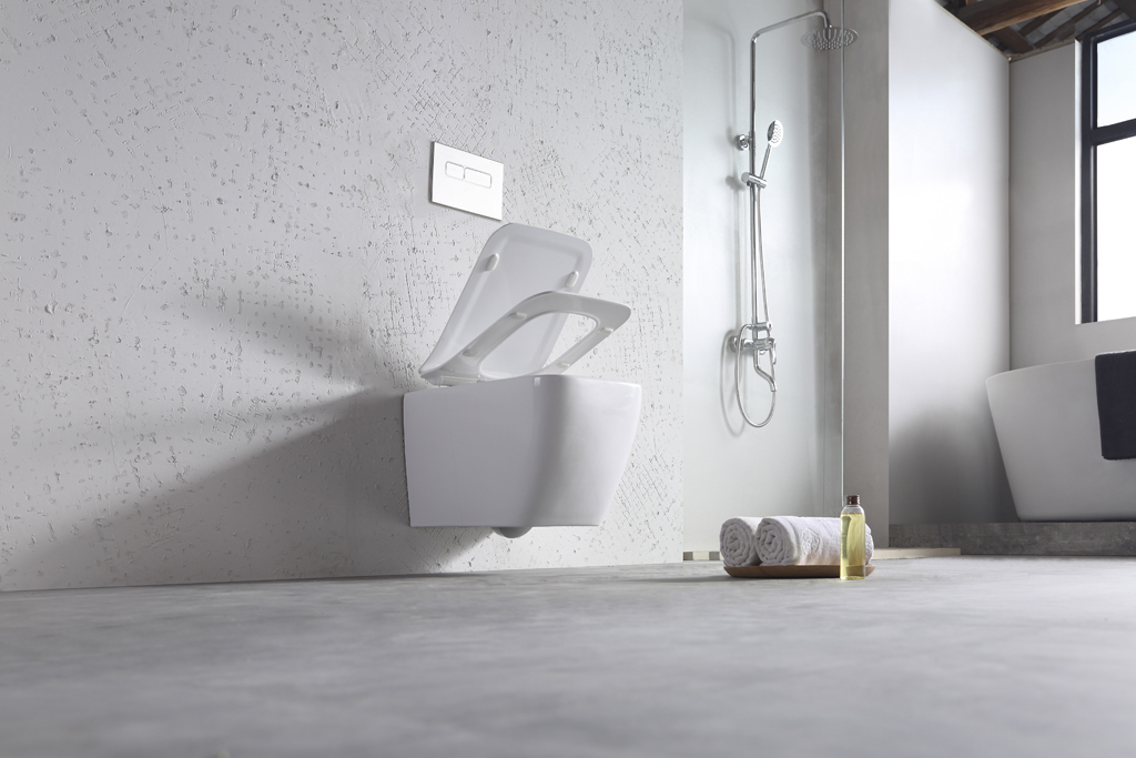 Toilette suspendue compacte Gert blanc rimless