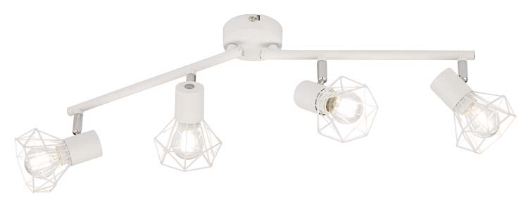 Spot de plafond blanc cage 4xE14 max40W