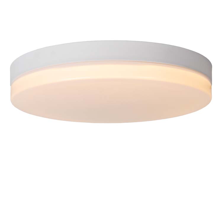 Lucide BISKIT - Plafonnière Badkamer - Ø 40 cm - LED - 1x36W 2700K - IP44 - Wit