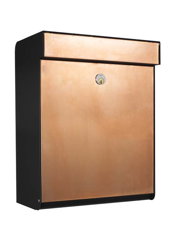 Brievenbus Arvin copper front 44x34,5x18cm