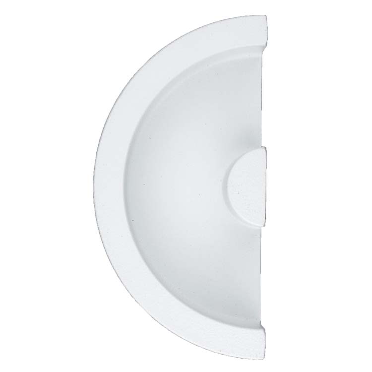 Coquille de porte demi-lune massif 43mm blanc /pièce