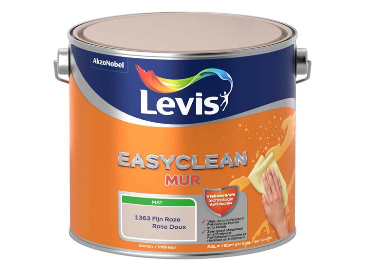 Levis Easyclean muur mat fijn roze 2,5L