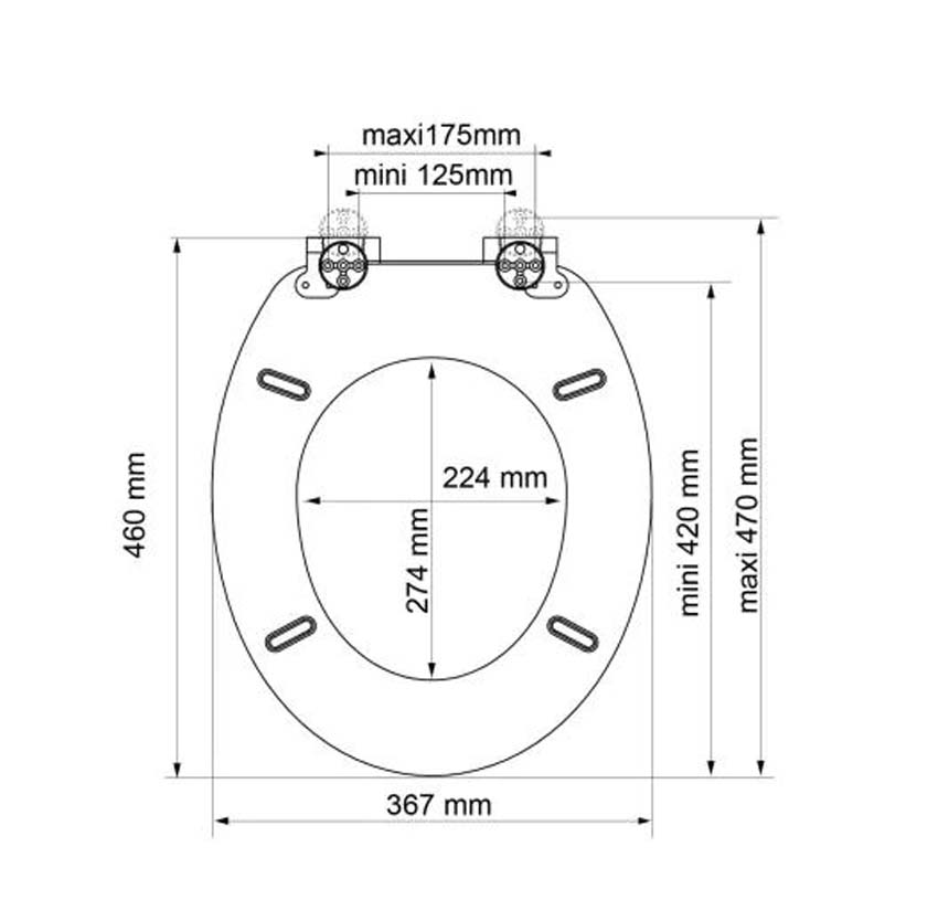 Abattant Naturo béton clair softclose