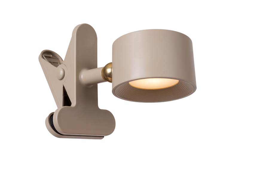 Lucide JOLAN - Oplaadbare Bureaulamp - Accu/Batterij - LED Dim to warm - 1x3,5W 2700K/5700K - Taupe