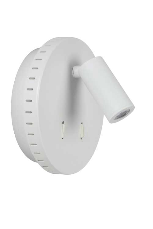 Lucide BENTJER - Applique murale - Ø 14 cm - LED - 1x6W 3000K - Blanc