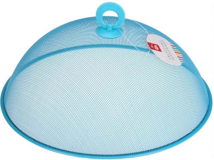 Hotte anti-mouches métal/hotte alimentaire bleu rond 30 cm