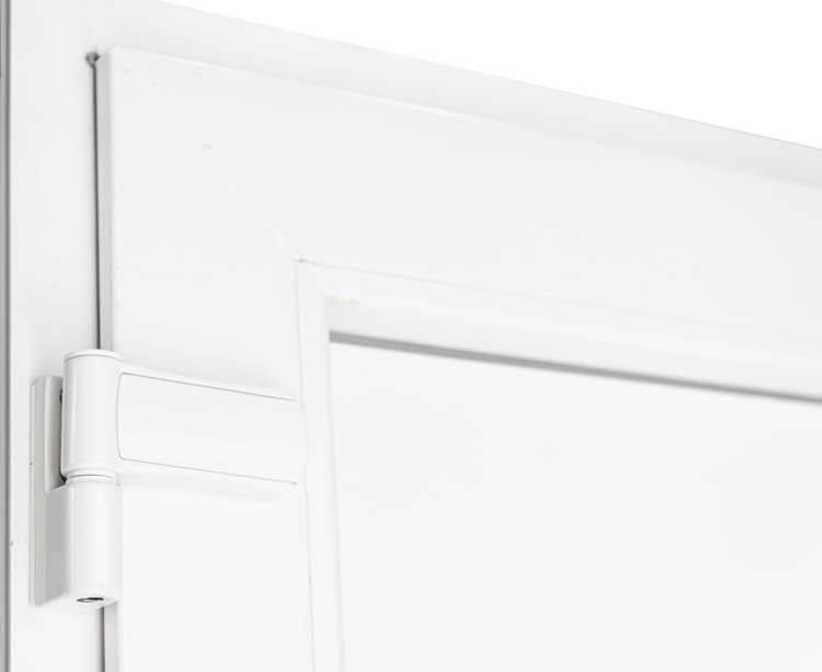 Porte extérieure pvc anthra/blanche double panneau plein G SUR MESURE