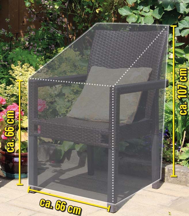 Housse de chaise de jardin imperméable 60 x 60 x 107 cm anthracite