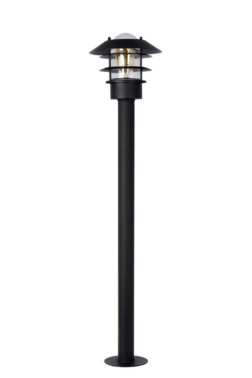 Lucide ZICO - Lanterne / lampadaire exterieur Extérieur - Ø 21,8 cm - E27 - IP44 - Noir