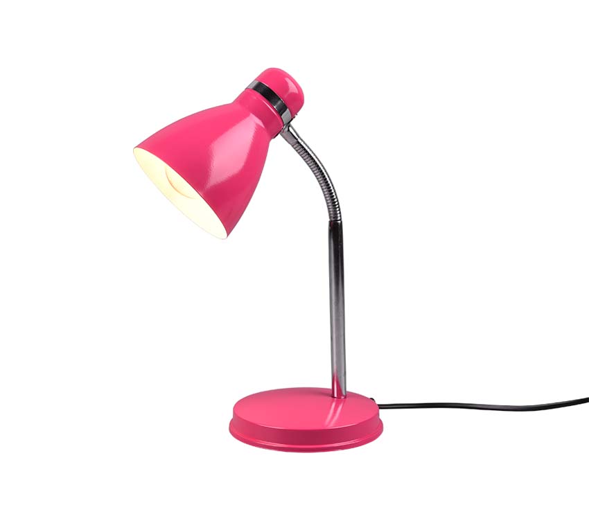 Bureaulamp - roze - E27 - excl lamp - Ø 14.5 cm - hoogte 33 cm