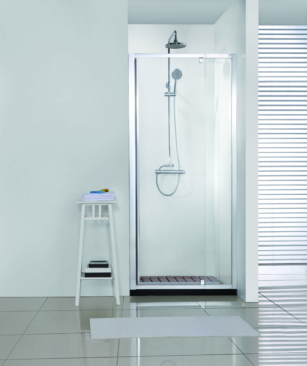 Porte de douche Urian verre/chrome 82-92 x 200 cm