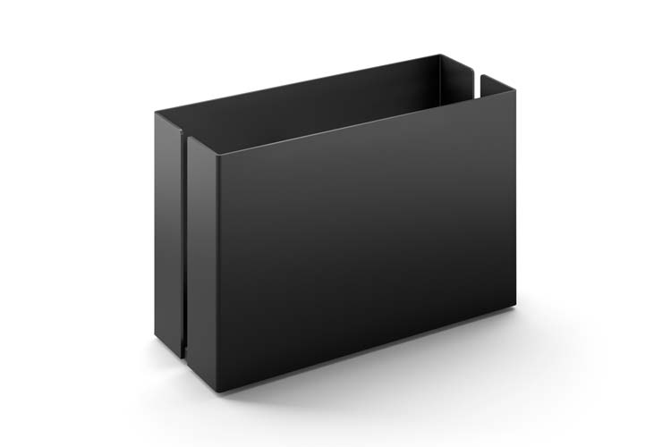 Zack porte-accessoires Potes noir mat 15x6 cm H9.7 cm 