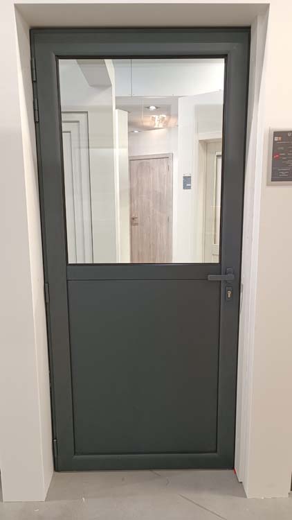 Porte extérieure alu Aveiro anthracite D sur mesure