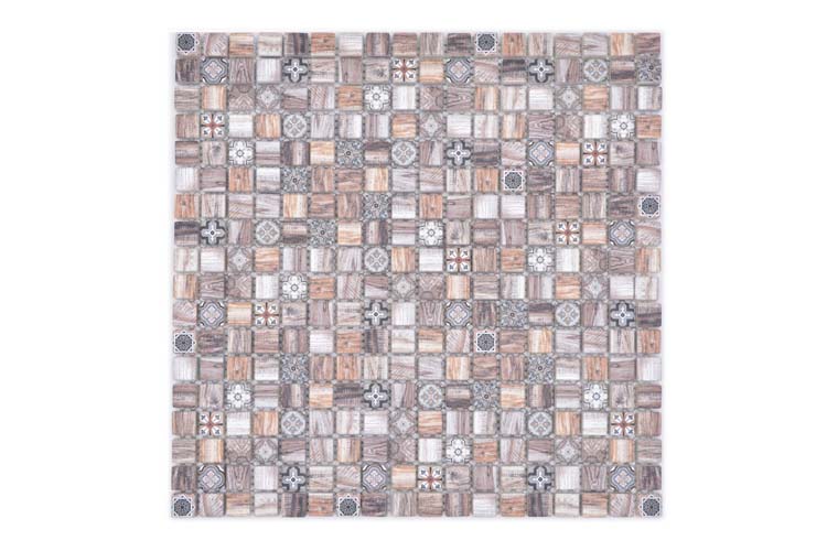 Mosaïque retro mix brune 30 x 30 cm