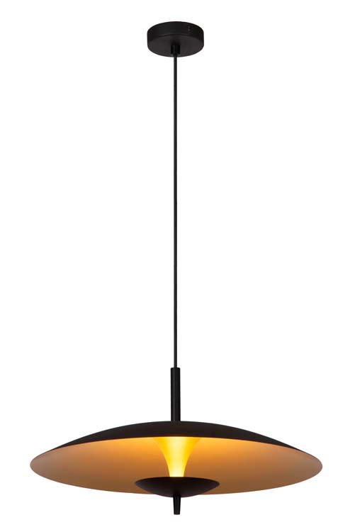 Lucide VULCAN - Hanglamp - Ø 47 cm - LED Dimb. - 1x9W 3000K - Zwart