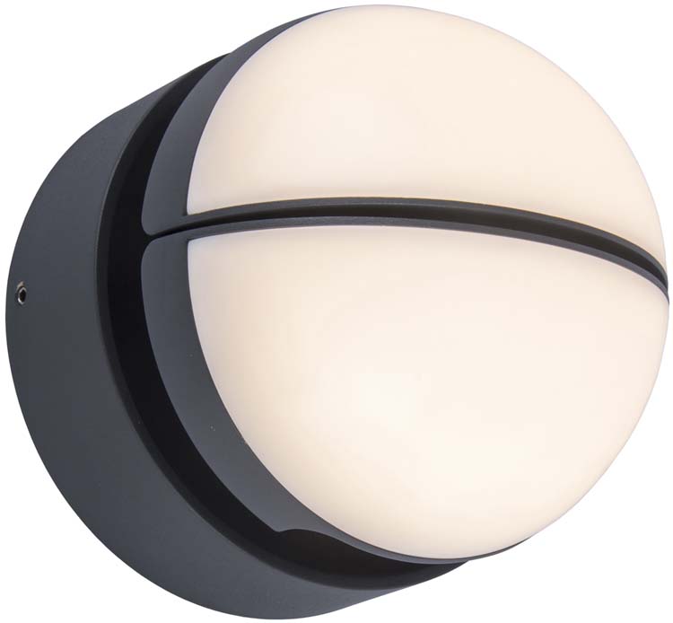 Eclairage extérieur LED applique mural anthracite 2l rond 1000LM