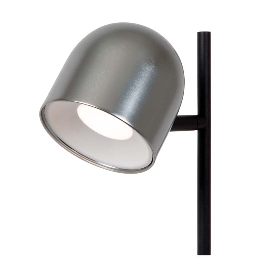 Lucide SKANSKA RECH - Oplaadbare Bureaulamp Binnen/Buiten - Accu/Batterij - LED Dimb. - CCT - 1x3W 3000K/6000K - IP44 - Grijs ijzer