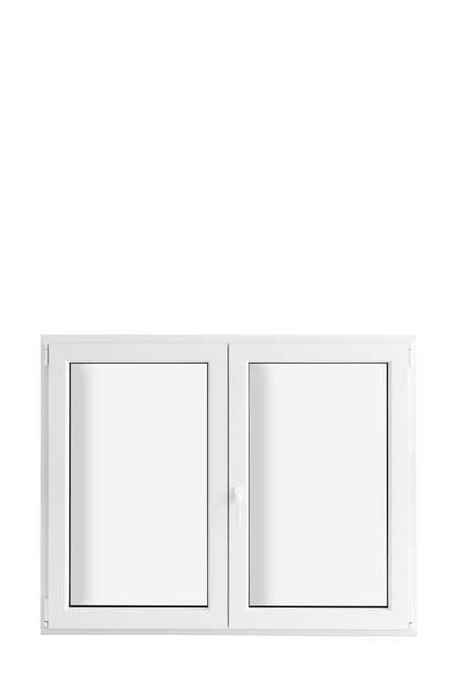 Double ouvrant oscillo-battant PVC antr/blanc 1500x1200mm V1