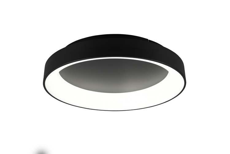 Plafonnière noir mate incl. 50W LED/ 5000Lm/ 2700-6000K D60cm