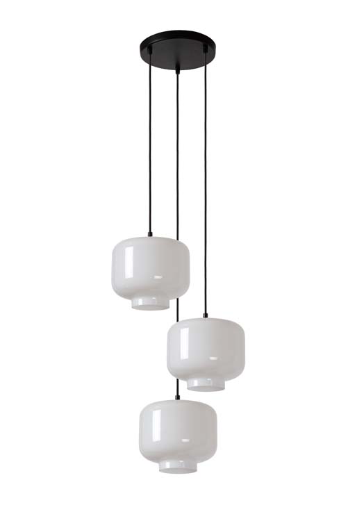 Lucide MEDINE - Suspension - Ø 46 cm - 3xE27 - Opalin