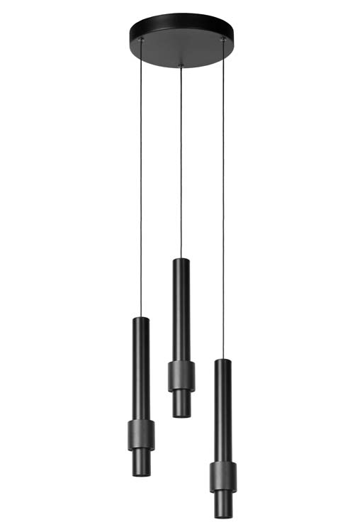 Lucide MARGARY - Suspension - Ø 28 cm - LED Dim. - 3x4W 2700K - Noir