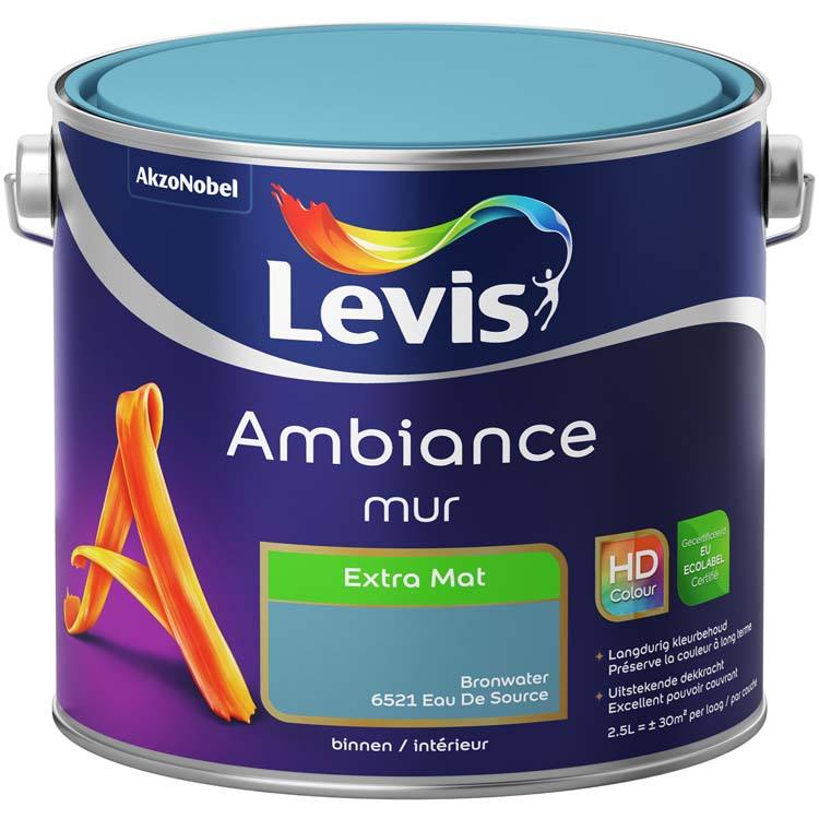 Levis peinture Ambiance Mur Extra Mat 2,5l eau de source