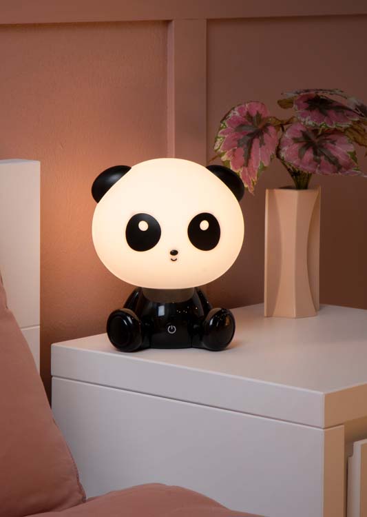 DODO PANDA - Lampe de table Chambres d'enfant - LED Dim. - 1x3W - 3 StepDim - Noir