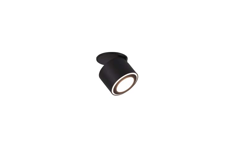 Spot en applique noir mate incl 1x5W - 3000K - 450LM