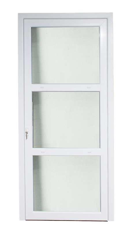 Porte extérieure pvc blanche/blanche 3 verres claires G SUR MESURE